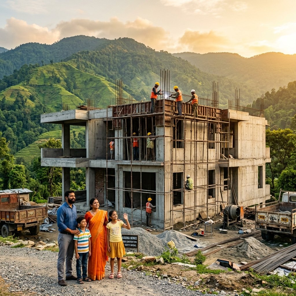 Home construction in North Bengal